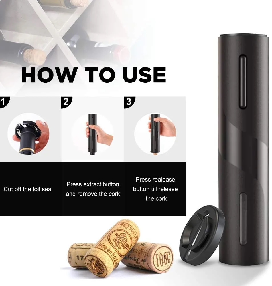 Electric Wine Opener Corkscrew with Foil Cutter 5