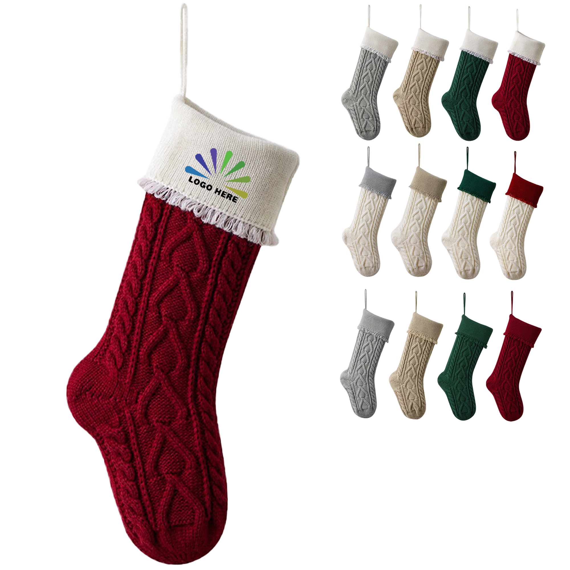 Christmas Knitted Stocking Bag for Gifts 1