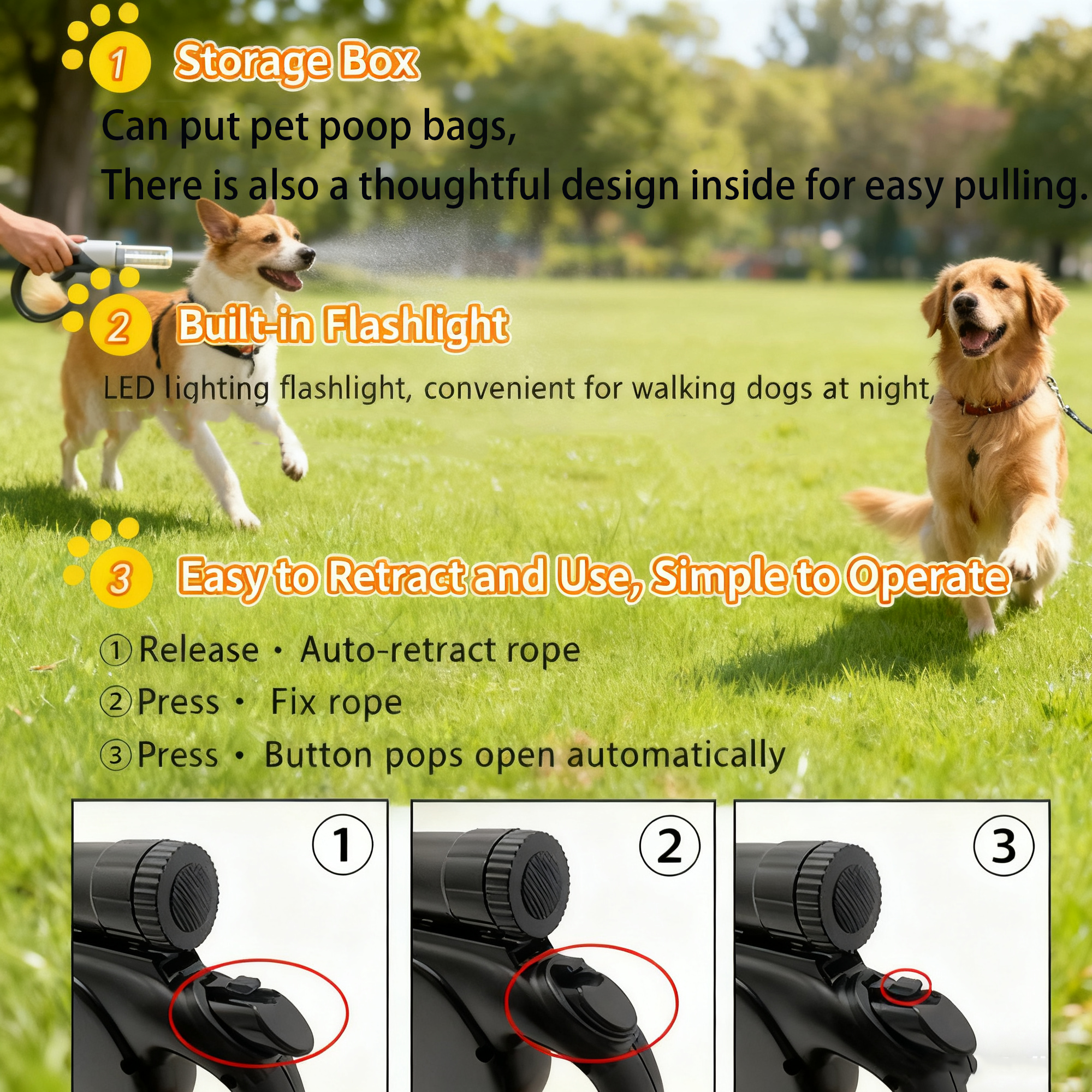 MOQ20 Multifunctional Pet Leash 6
