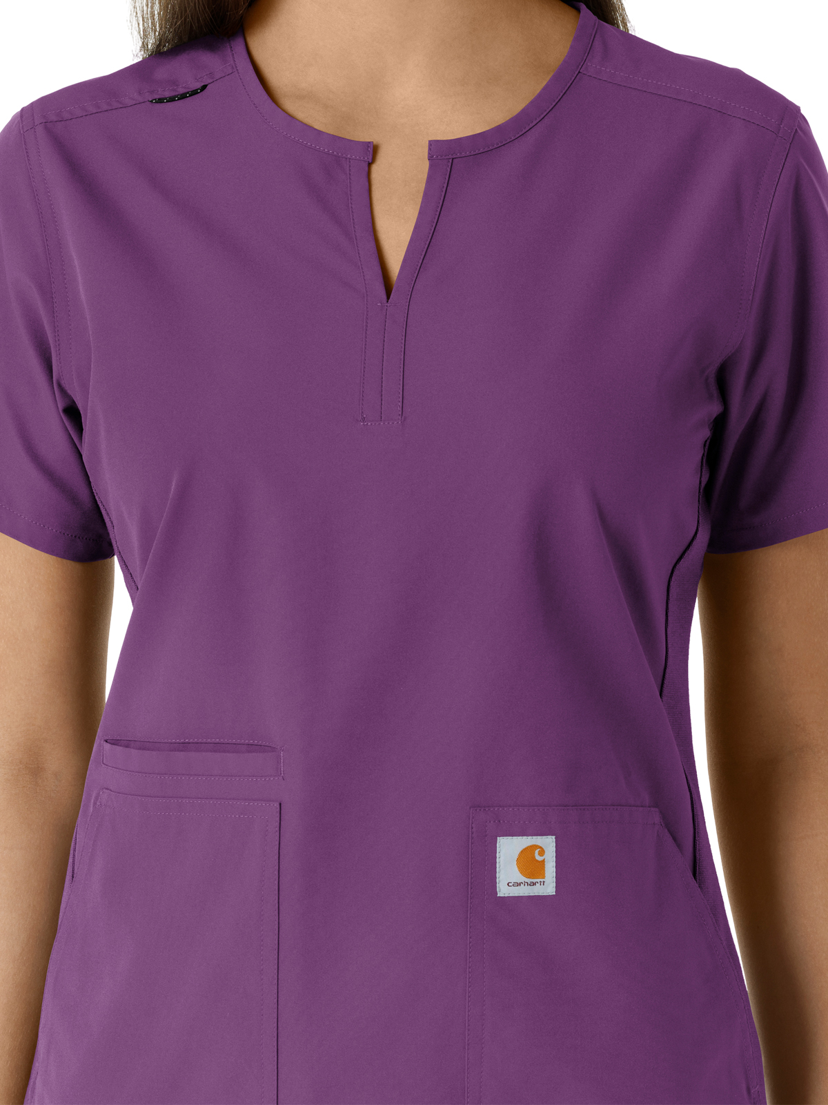 Carhartt Scrubs - Force Essentials Women's Notch Neck Tunic Knit Panel Top 33