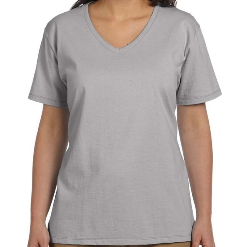 Hanes Ladies 5.2 Oz. ComfortSoft® V-Neck Cotton T-Shirt 2