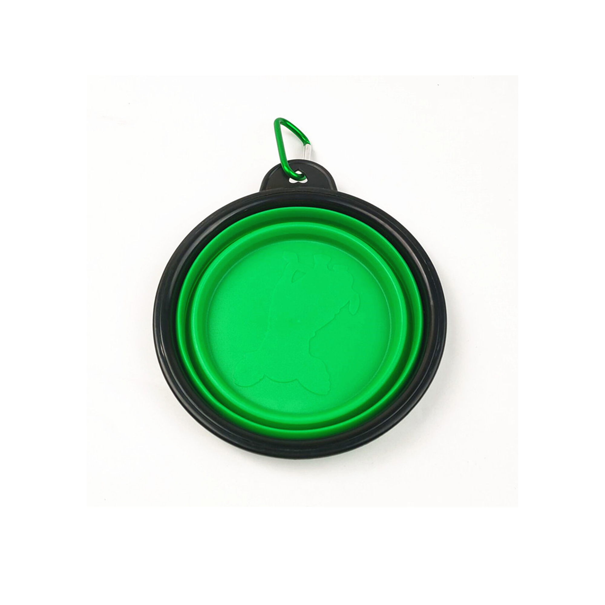 Collapsible Thermoplastic Elastomer Pet Bowl With Carabiner 3