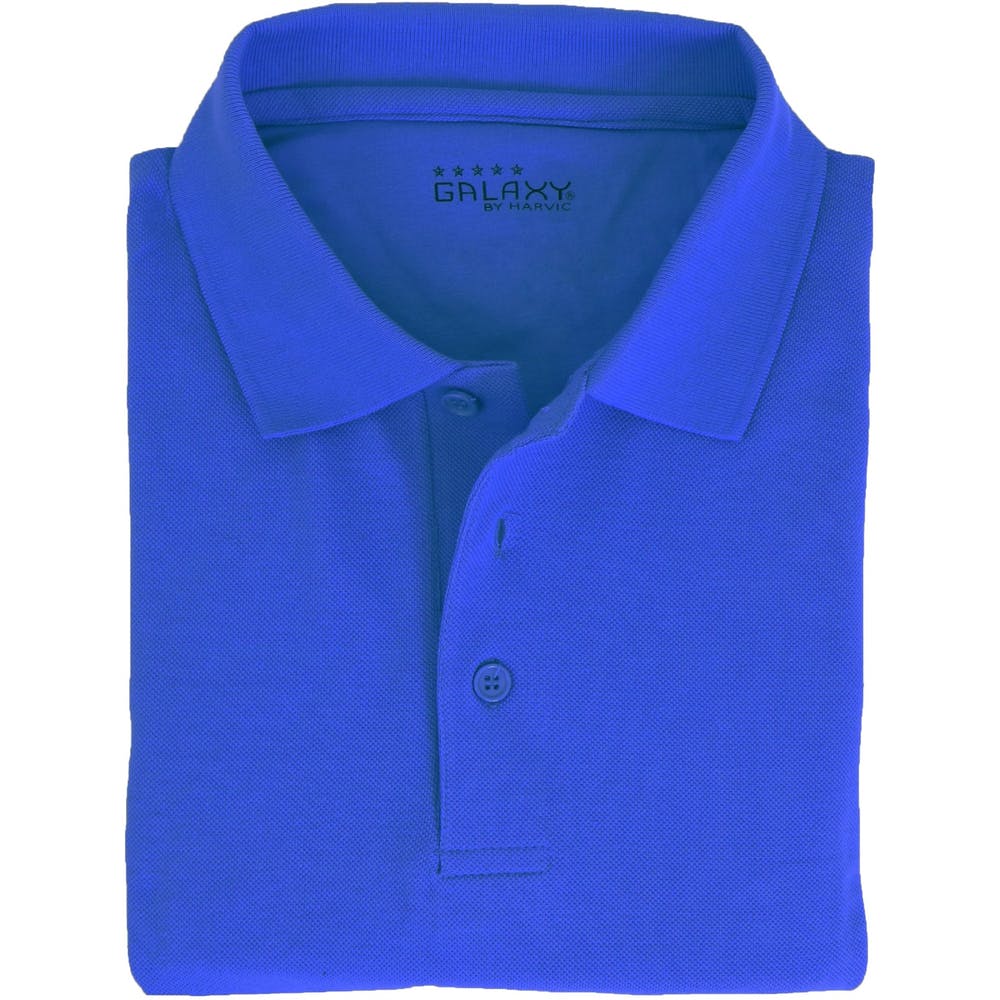 Adult Uniform Polo Shirts - Royal Blue Short Sleeve Size M - 2X 2