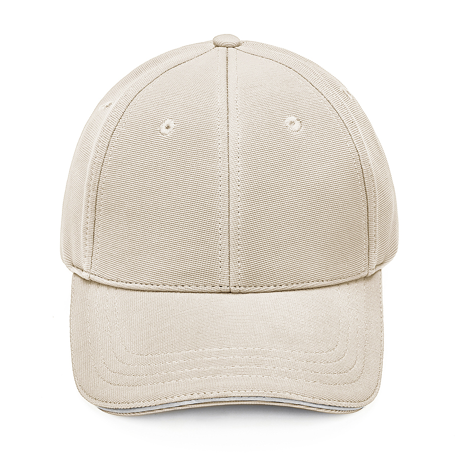 Stock Solid Color Polyester Ottoman 6 Panel Cap, Double 7