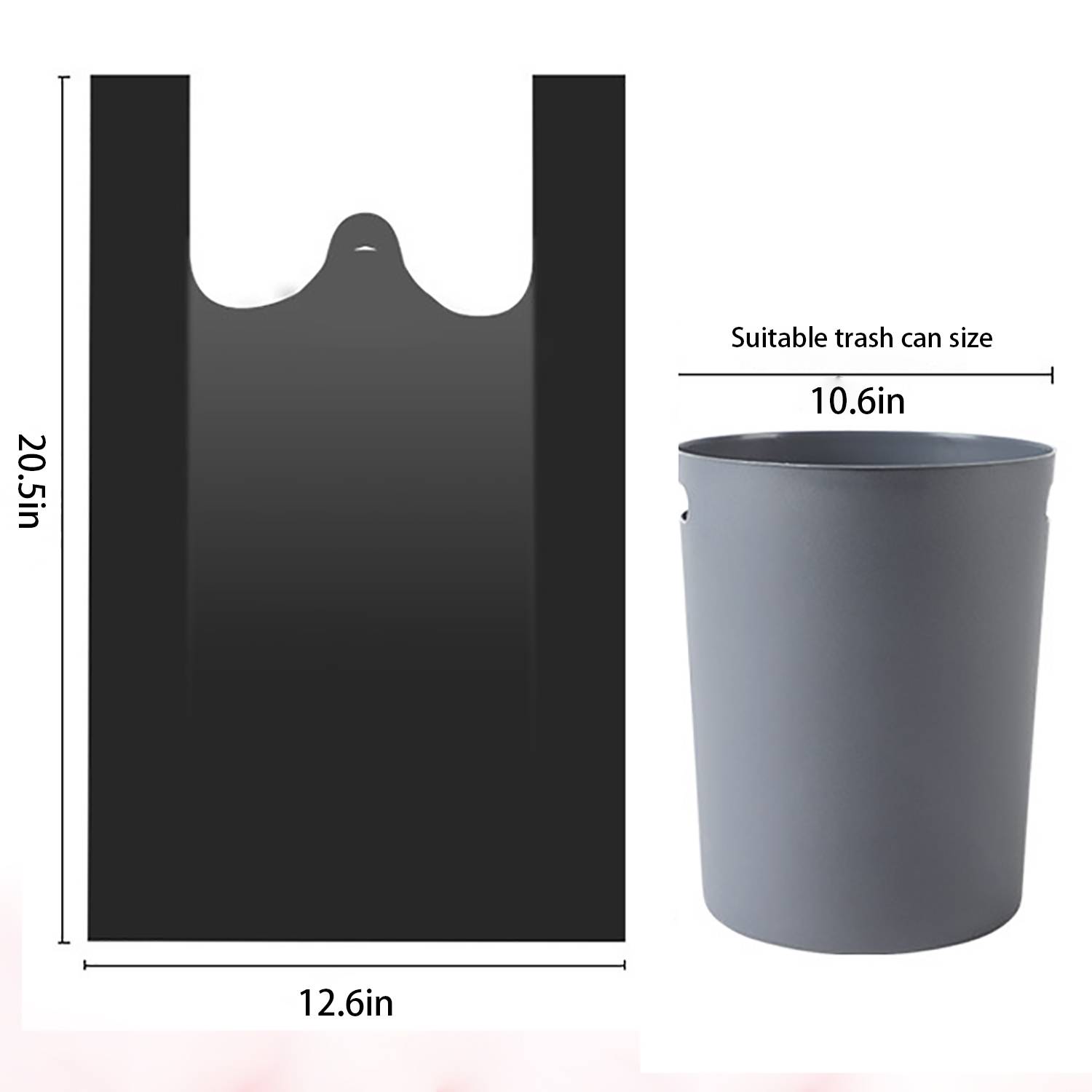 Large Capacity Black Garbage Bag w/ Handles 4