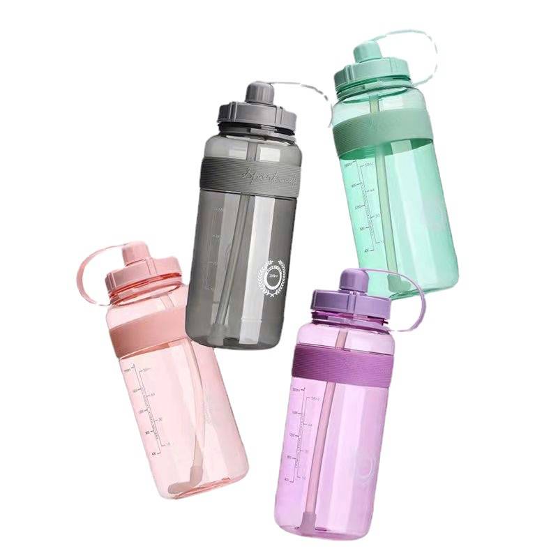 Plastic Portable Outdoor Fitness Water Bottle with Straw 5