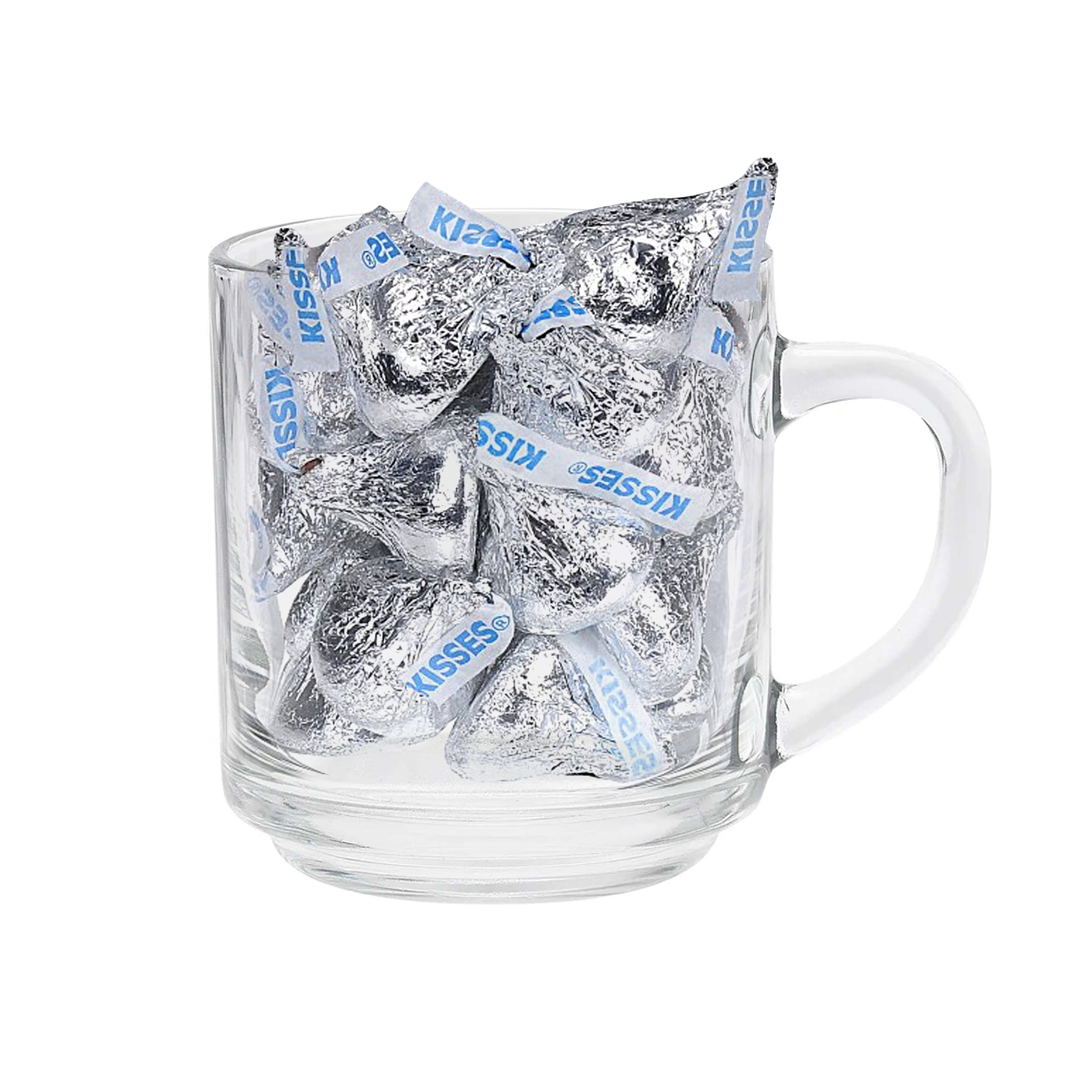 Nordic Glass Mug with Kisses