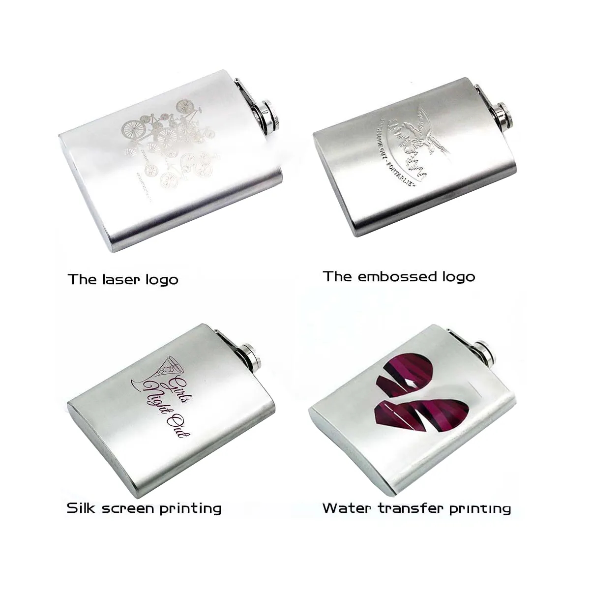 Custom 8oz Stainless Steel Engraved Personalized Flask 2