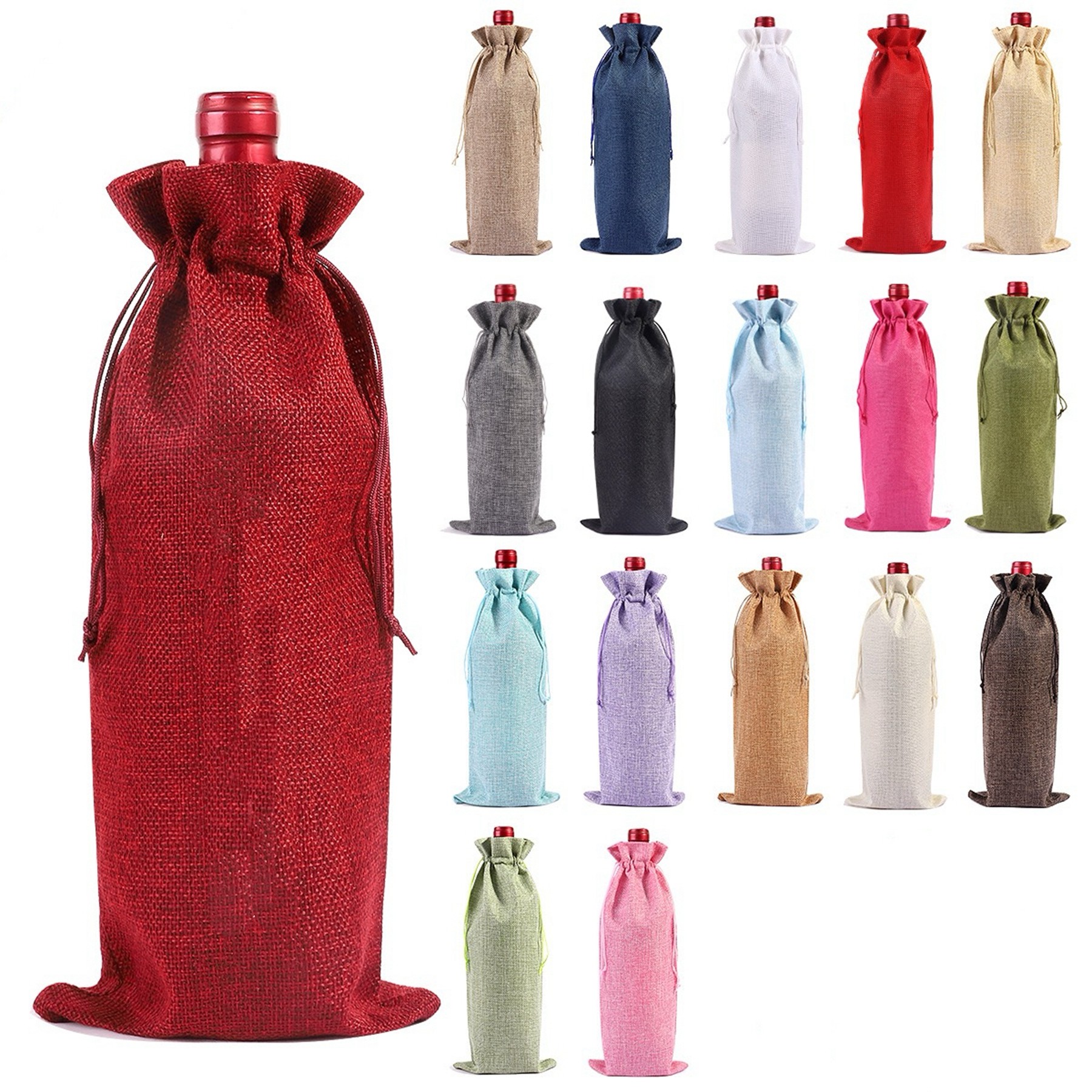 Linen Wine Gift Bag 3