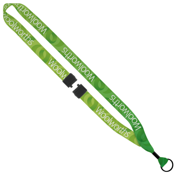 3/4" rPET Dye-Sublimated Lanyard w/ Metal Crimp & Metal Split-Ring 13