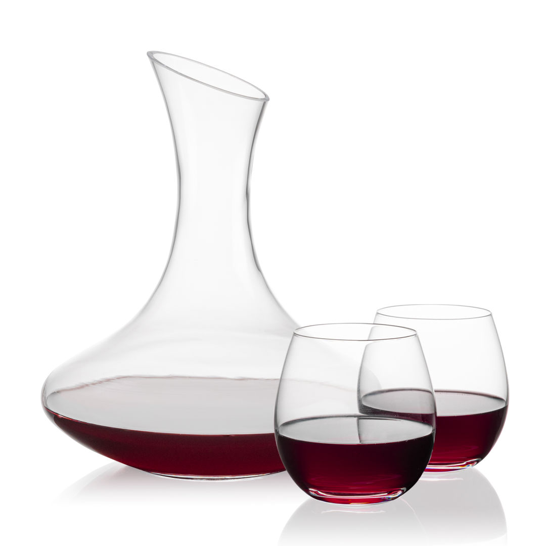 Hampton Carafe & Redmond Stemless Wine 3
