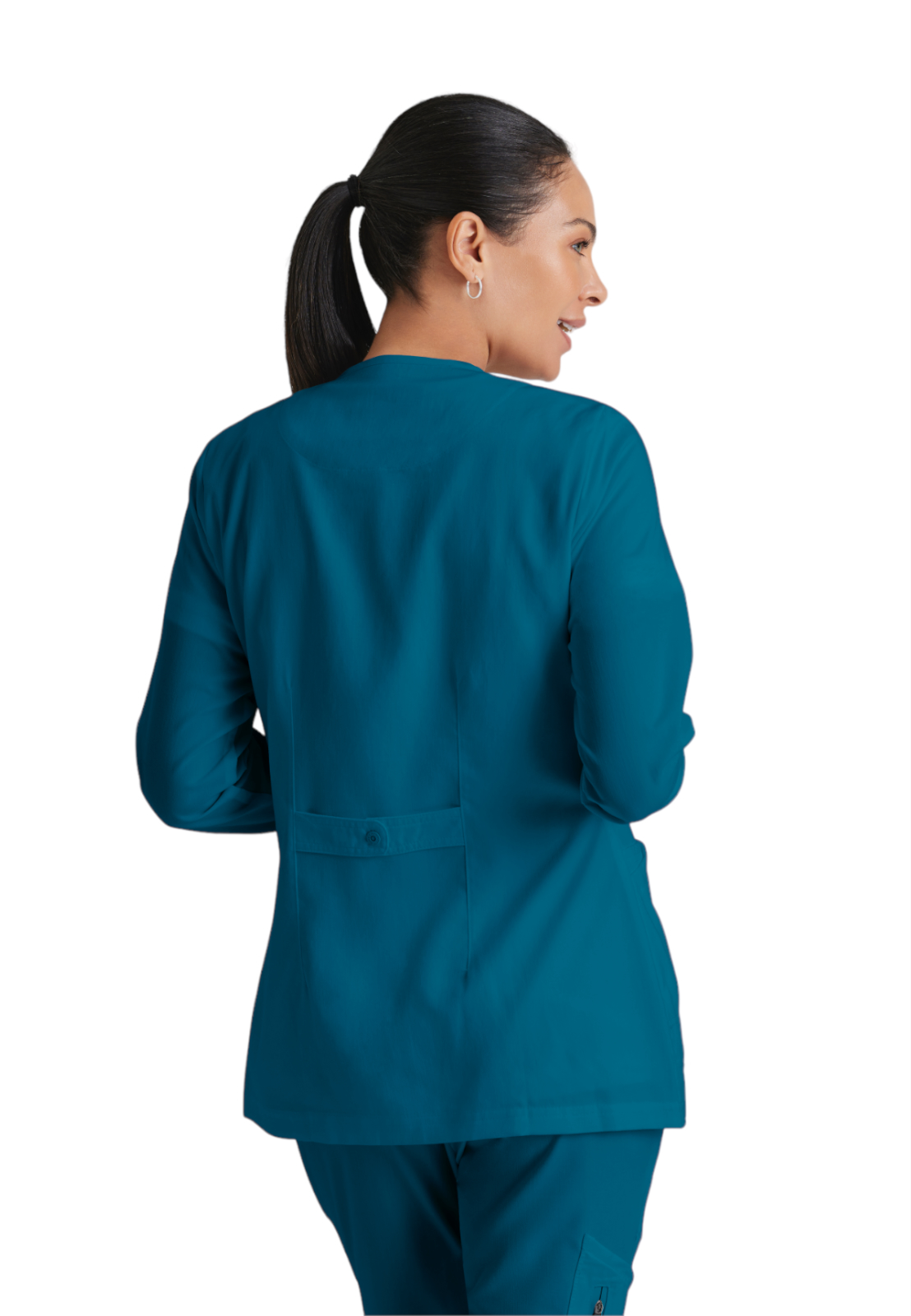 Grey's Anatomy - Classic - Women's Four-Pocket Snap Front Jamie Warm Up Scrub Jacket 10