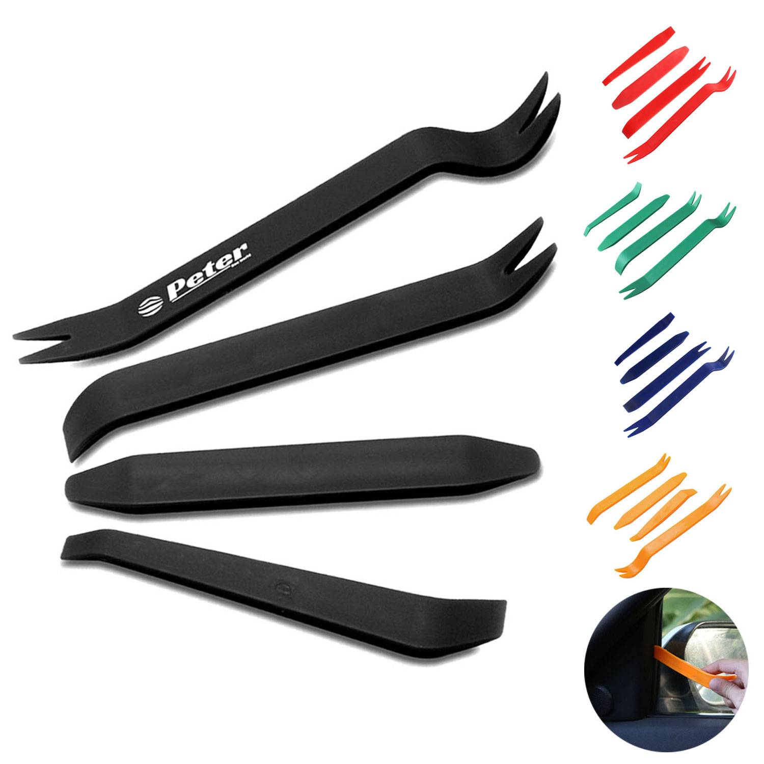 4pcs Plastic Auto Door Clip Panel Trim Removal Tool Kits 3