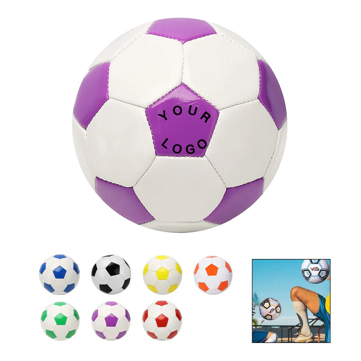 Mini PU Soccer Ball Size 2 for Kids 9