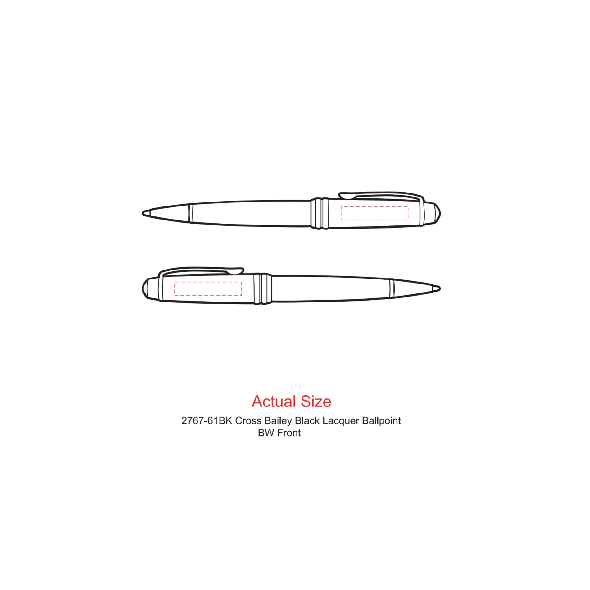 Cross® Bailey Black Lacquer Ballpoint 4