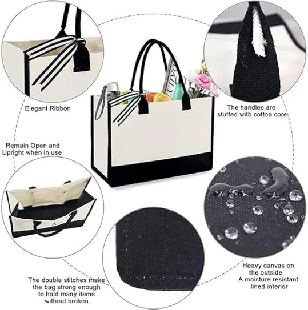 Personalized Canvas Tote Present Bag 5