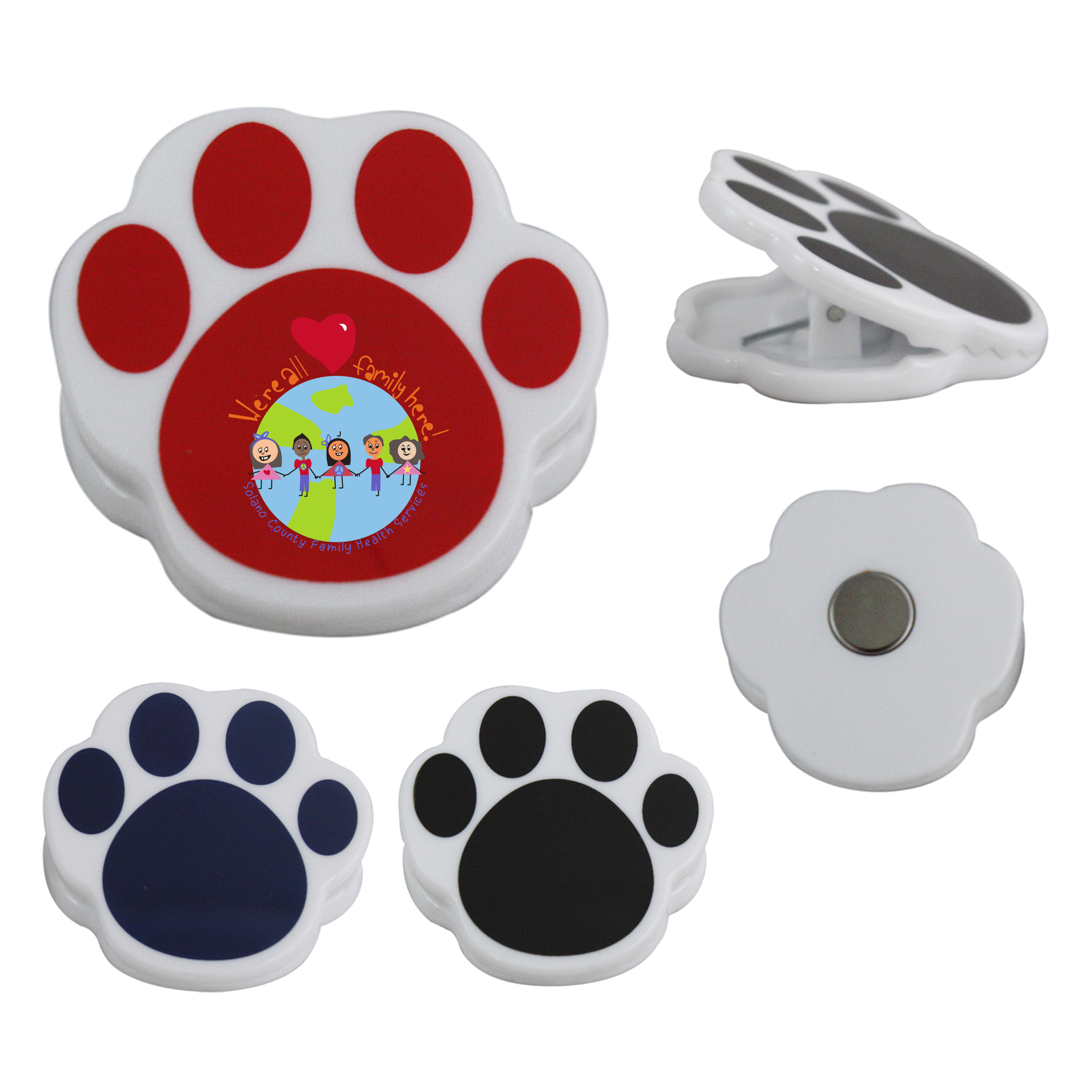 Paw Shaped Memo Clip with Magnet on Back 2