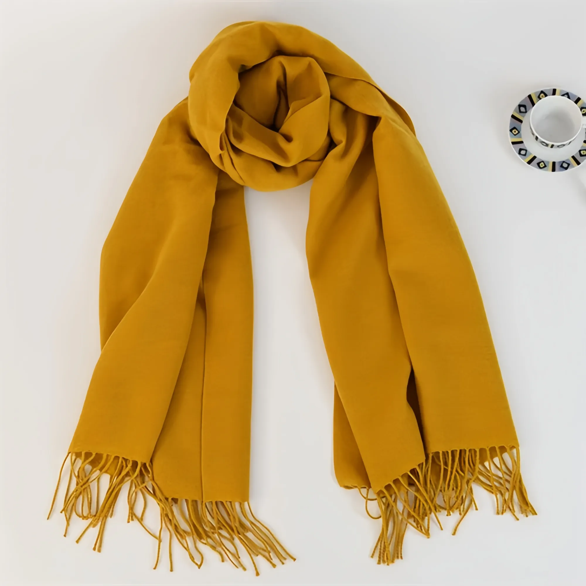 Women Large Soft Solid Shawl Pashmina Wrap Scarf 2