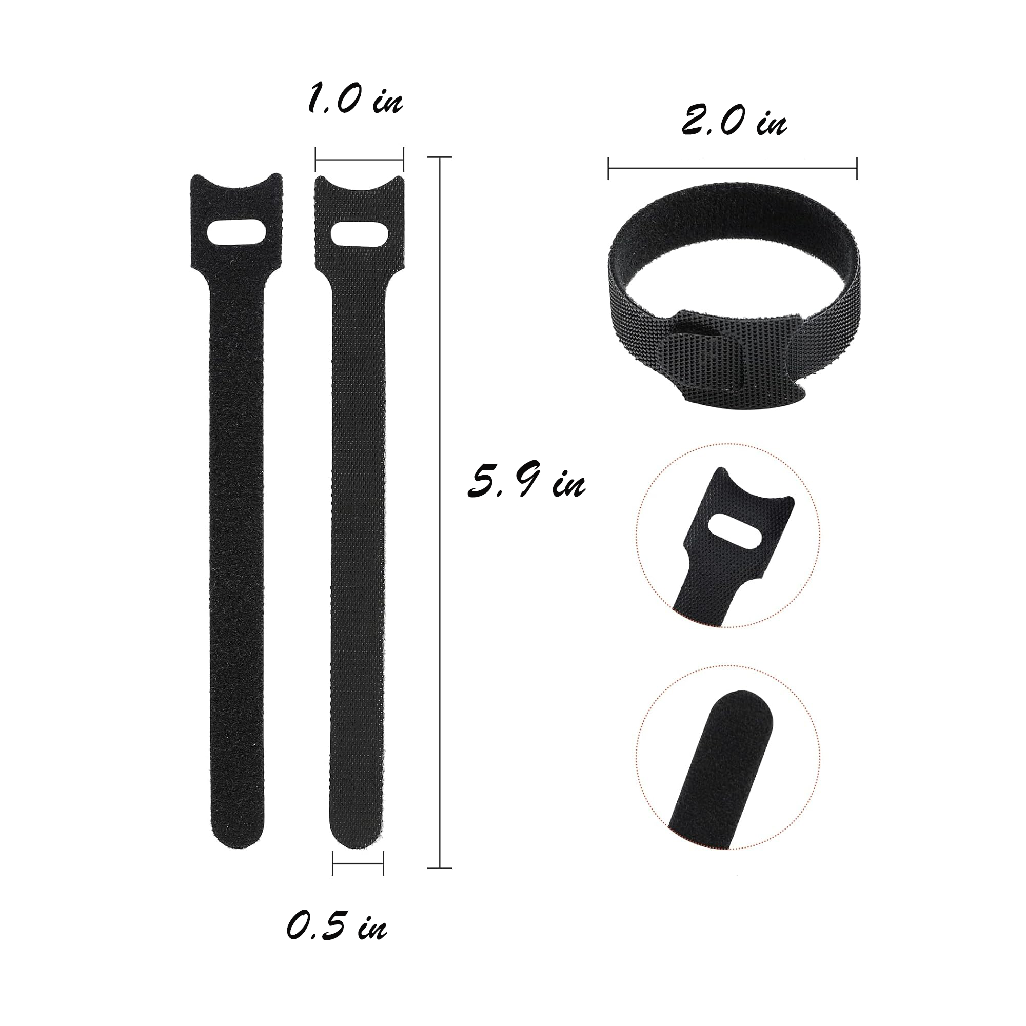 Magic Strip Cat Head Colored Nylon Data Cable Strap 2