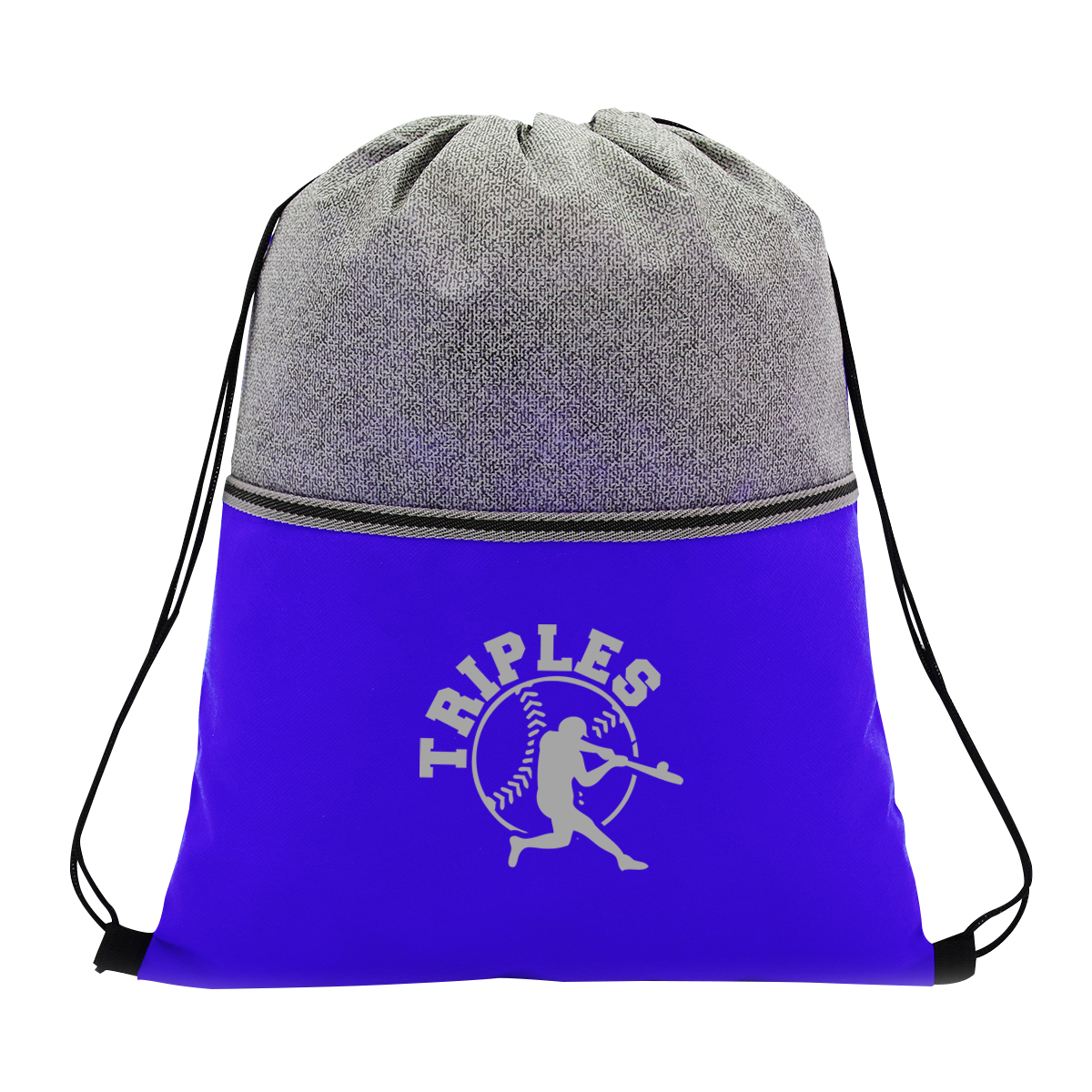 Color Basics Heathered Non-Woven Drawstring Bag 4