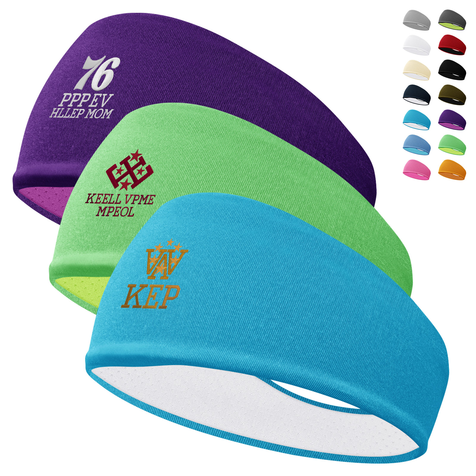 Sublimation Full Color Printing Widened Sports Headband 19