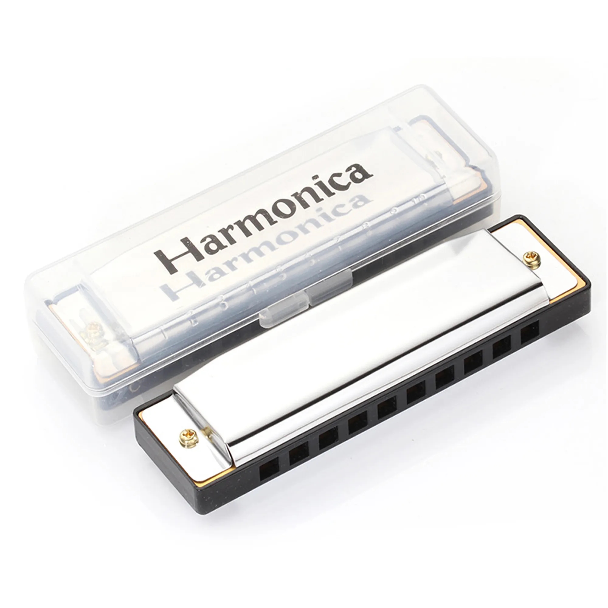 10 Holes Blues Harmonica with Plastic Box 3