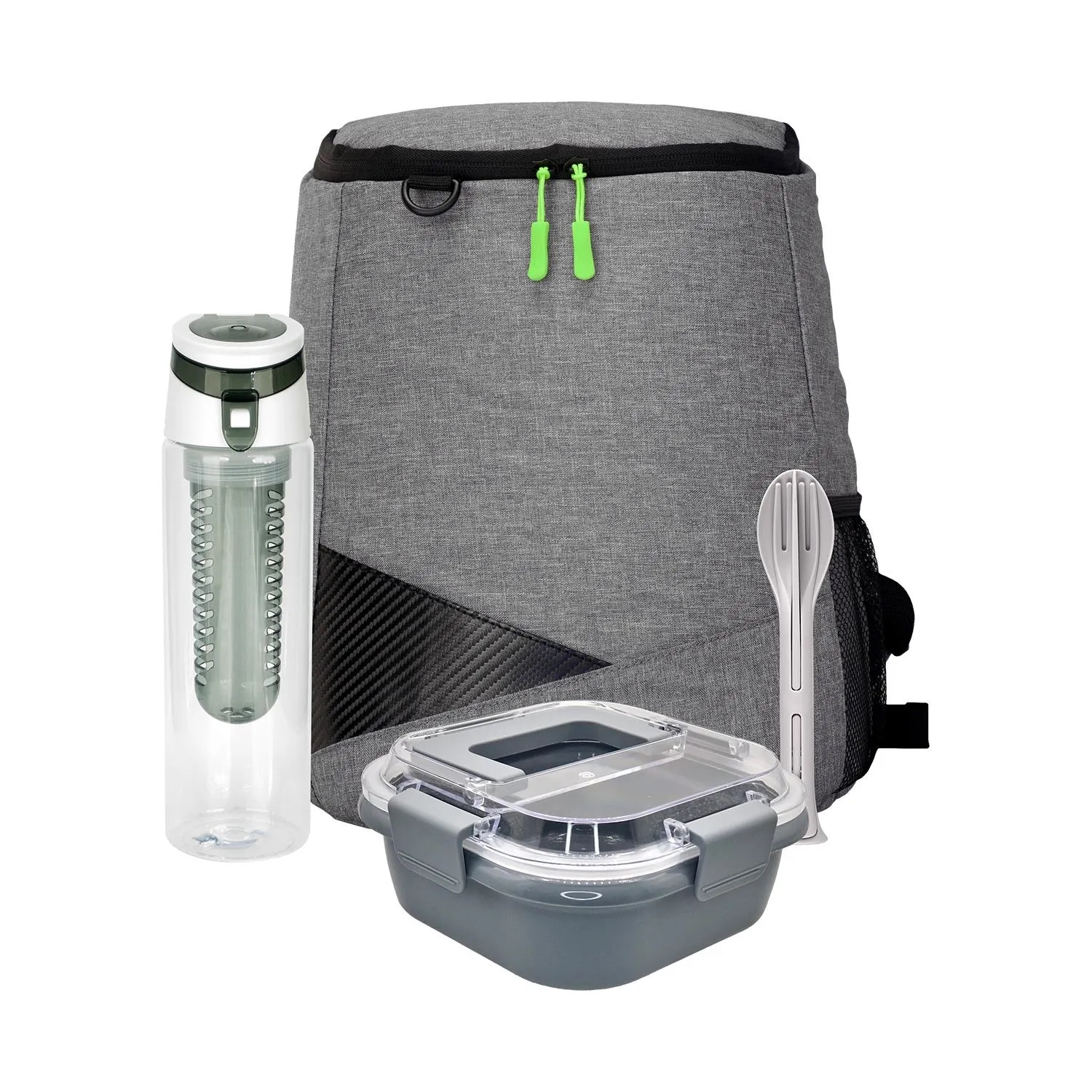 Trendy Lunch Box & Utensil Backpack Set 16