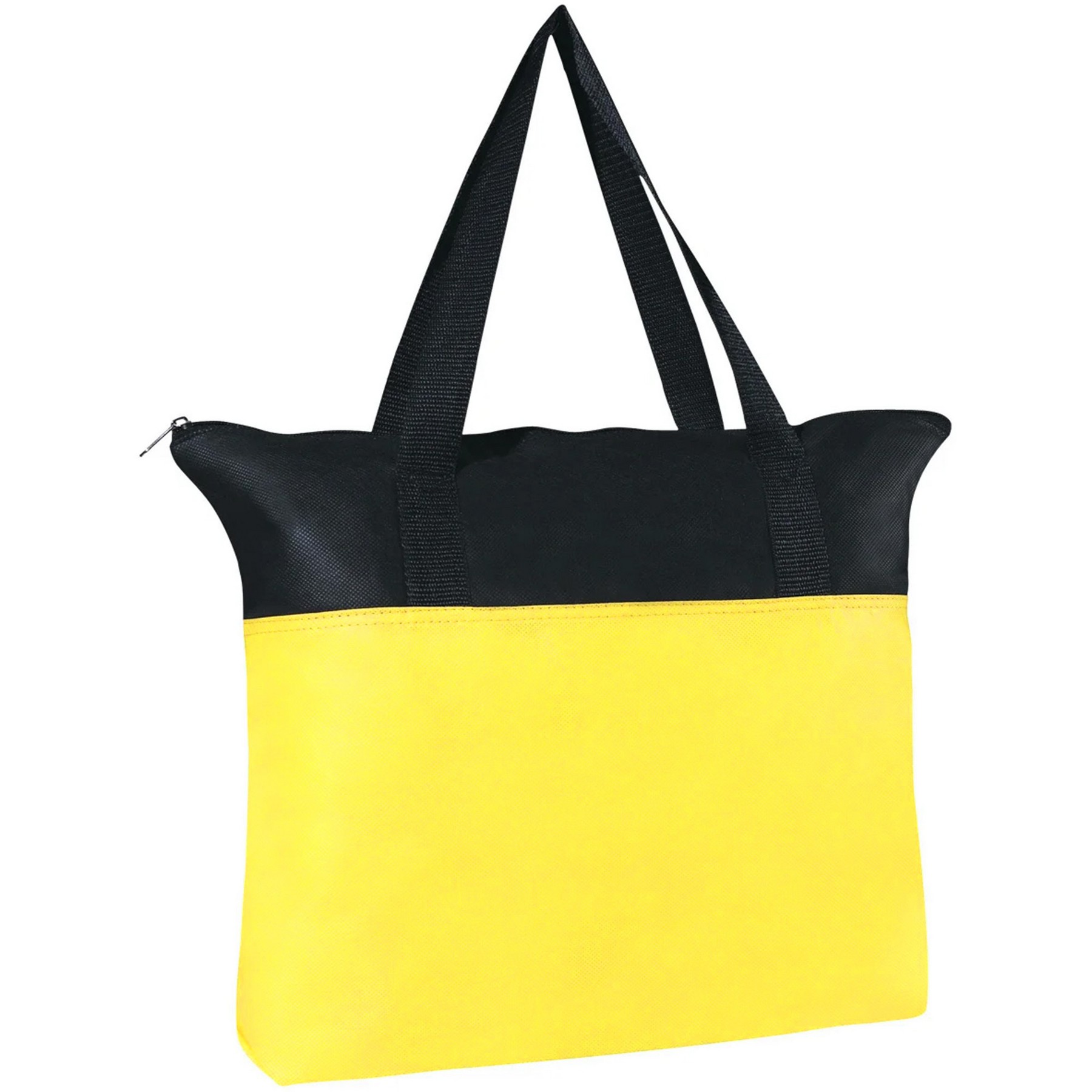 Custom Two-Tone Non-Woven Zippered Tote Bags 7