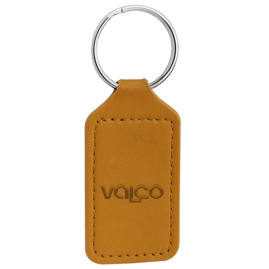 Durable Debossed Leather Keychain 2