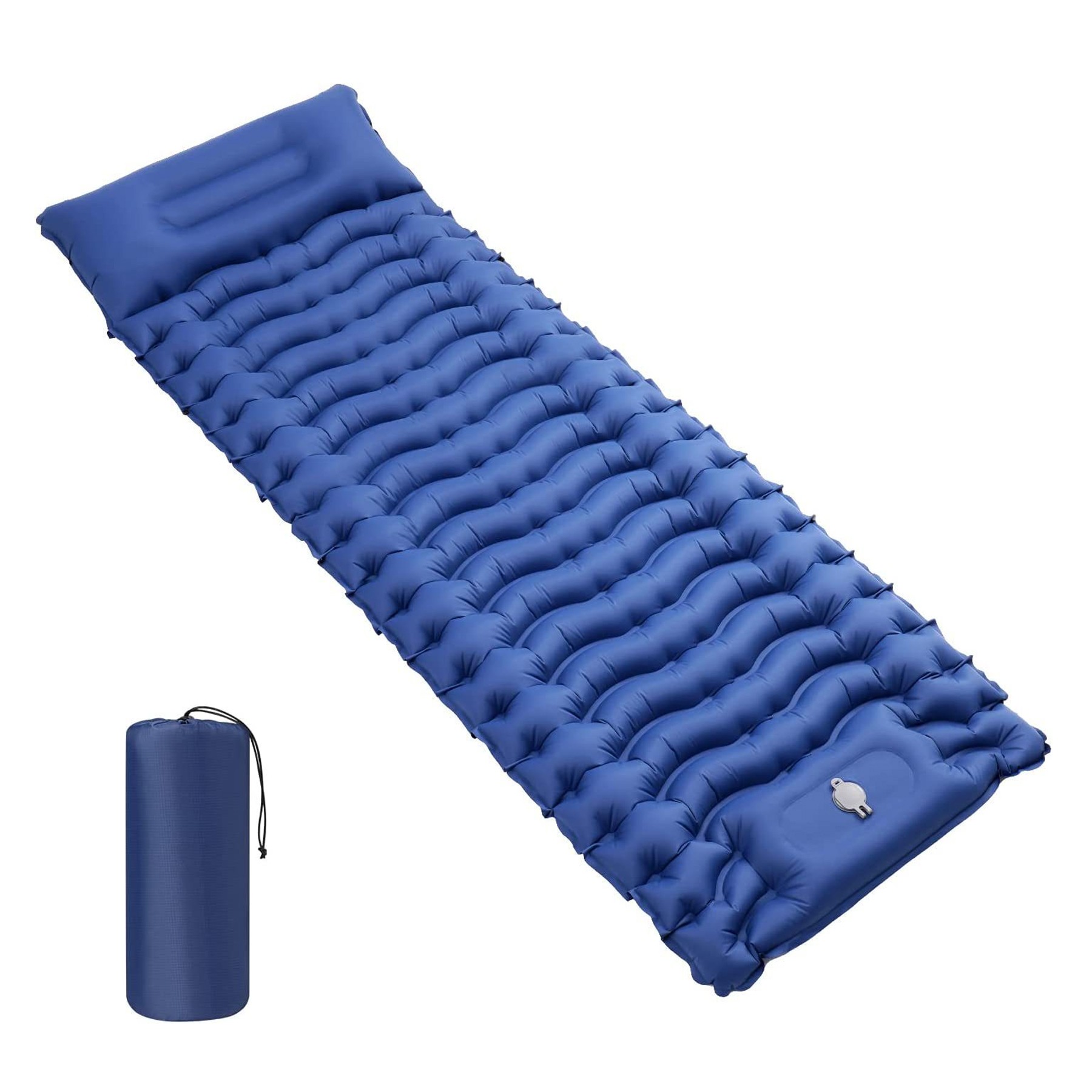 Inflatable Camping Sleeping Mat With Pillow Built 2