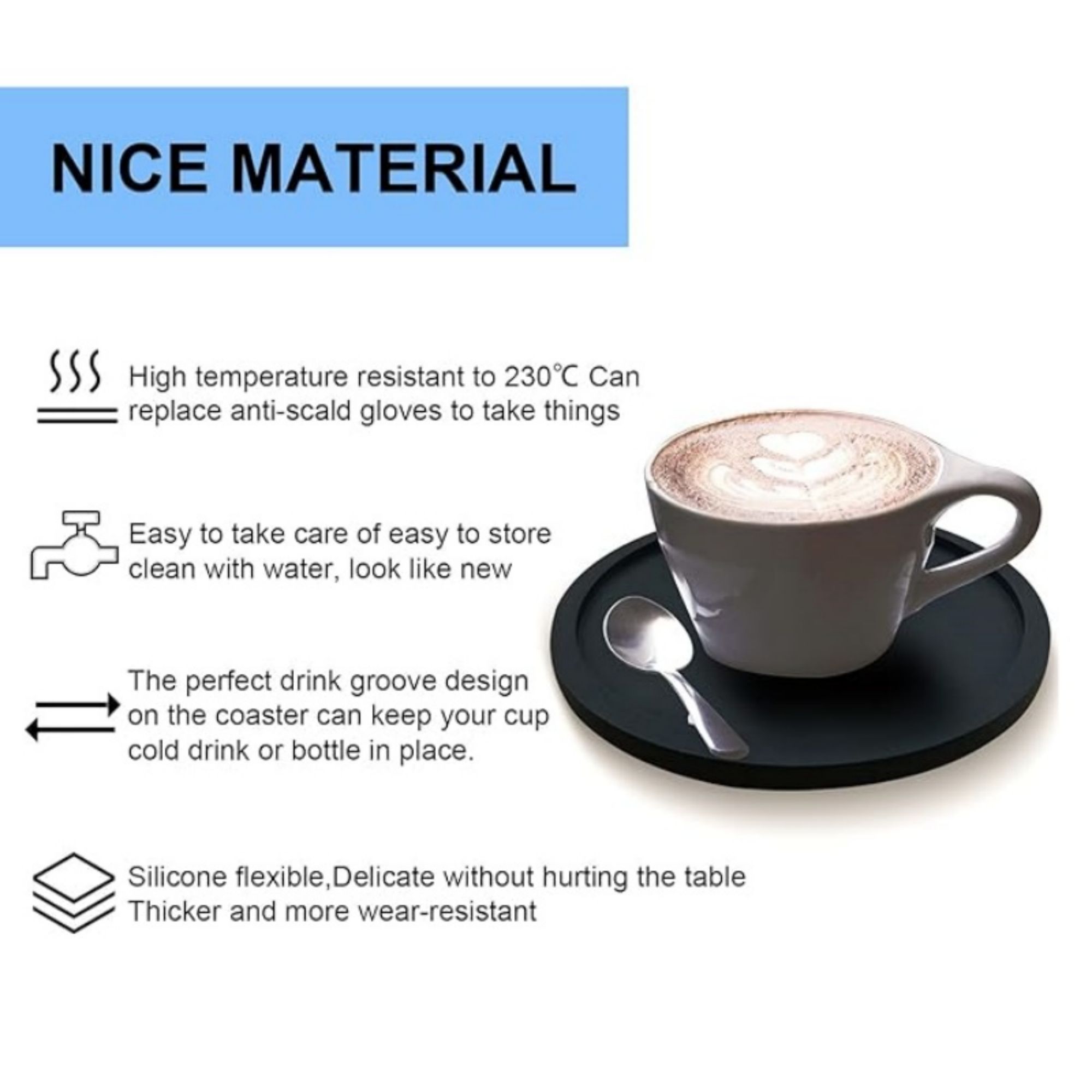 Reusable Drink Coasters Set of 8 Pcs 6