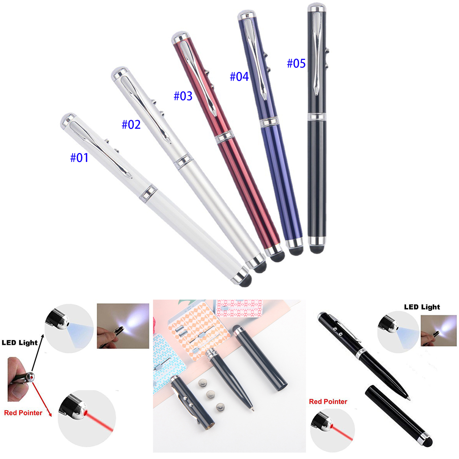 4-in-1 Universal Touch Screen Stylus Ballpoint Pen 2