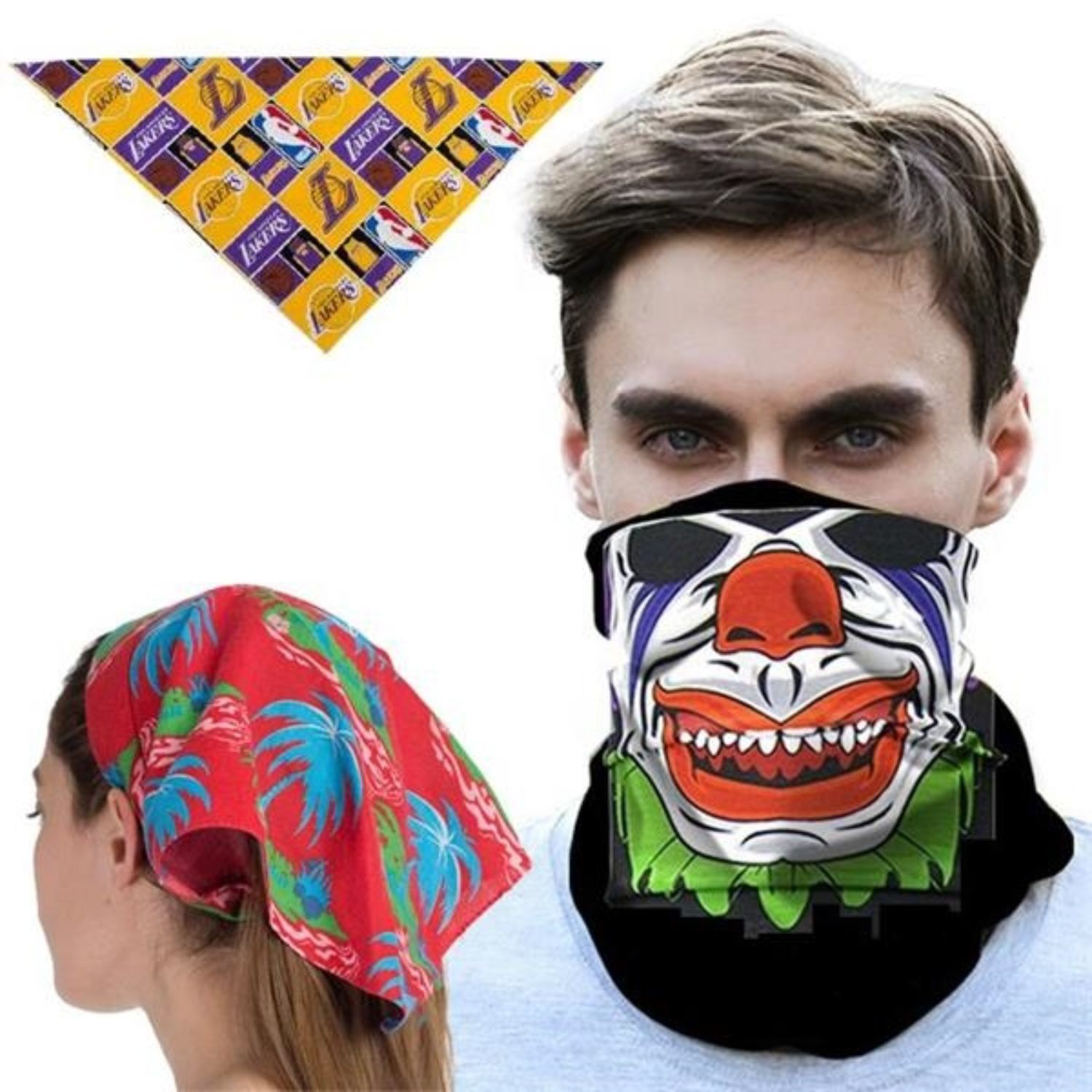 Triangle Sublimation Safety Face Bandannas 1