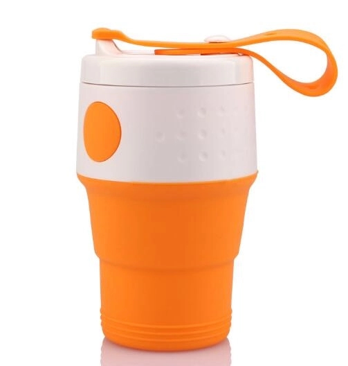 14 oz Leak Proof Silicone Collapsible Coffee Cup 3