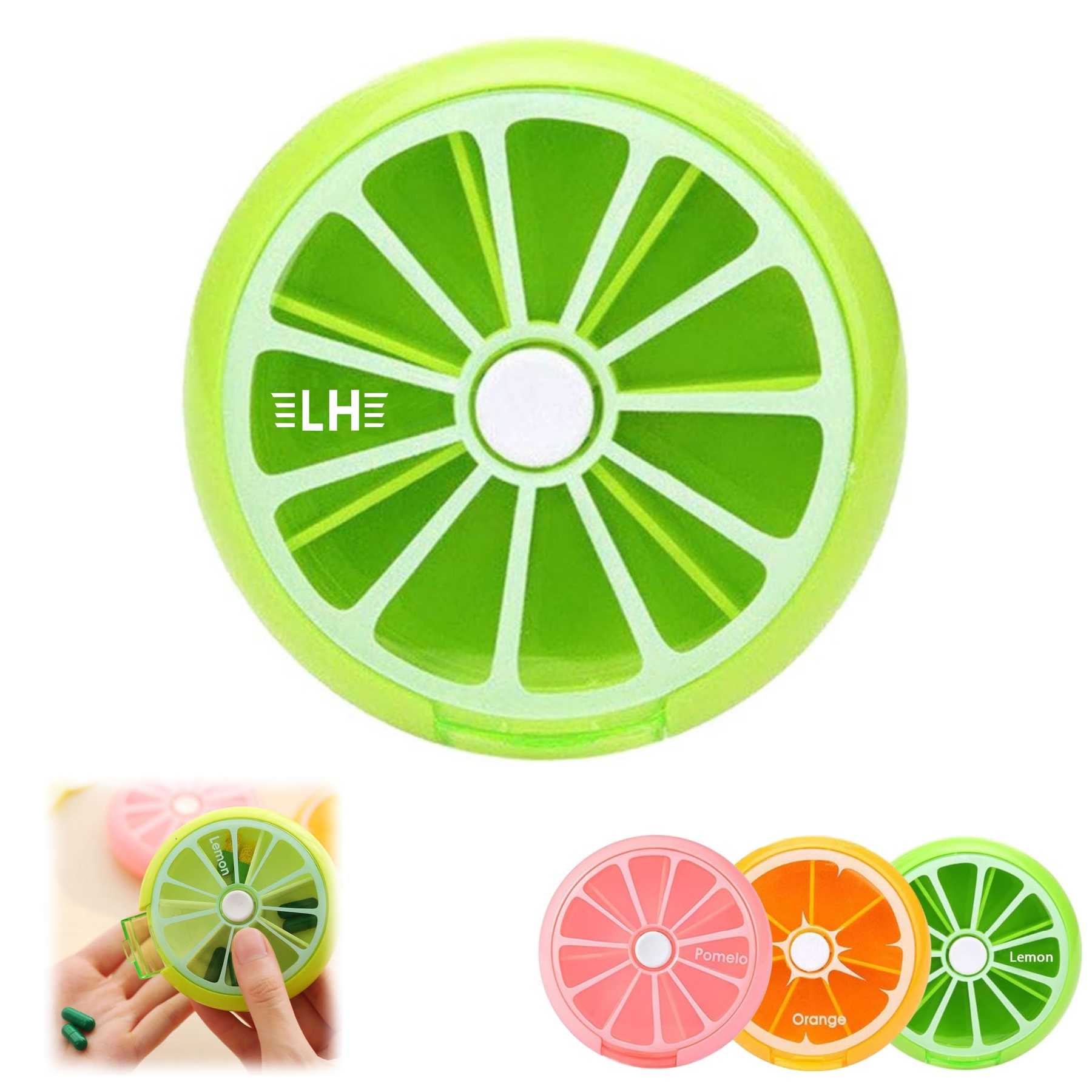 Portable 7 Day Rotating Pill Organizer Case 5