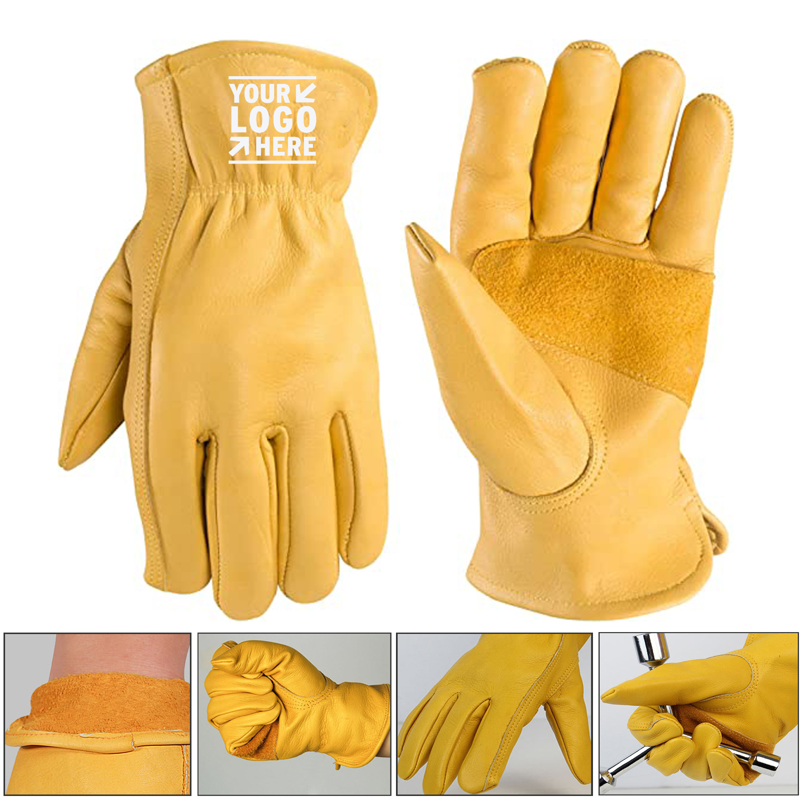 Men's and Women's Leather Work Gloves 1