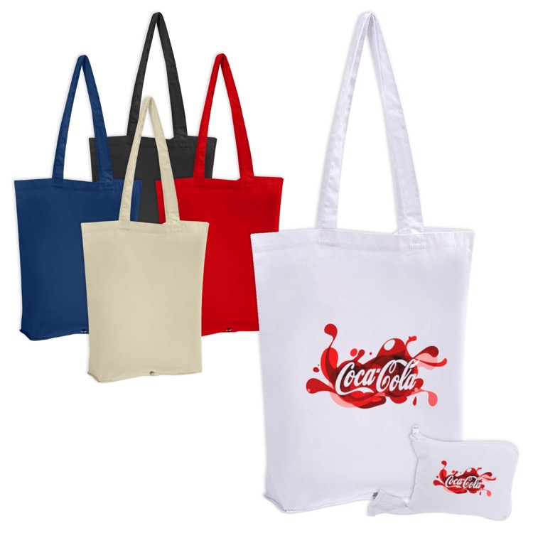 Foldable Calico Bag, custom tote bag with logo imprint 2