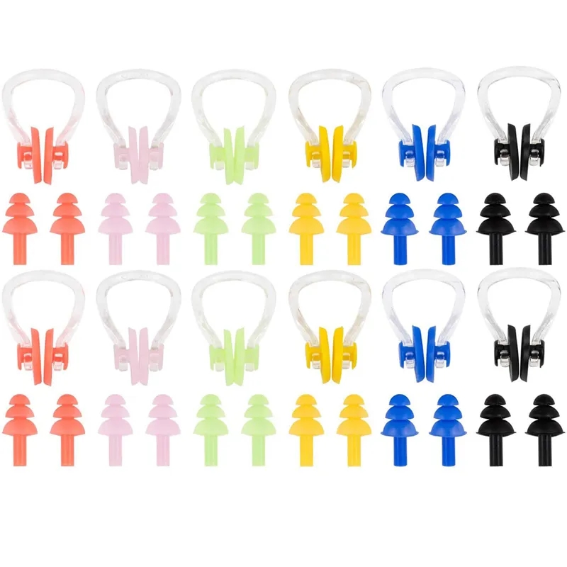 Swimming Ear Plugs And Nose Clip Set 7
