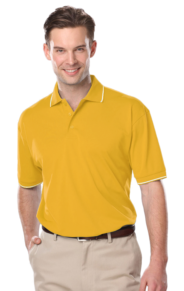Men's Striped Trim Value Wicking Polo 5
