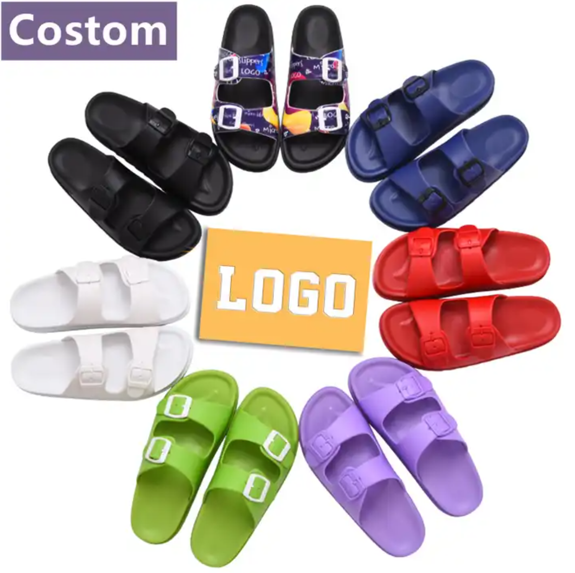Unisex Summer PVC Non-slip Travel Slipper Sandals 3