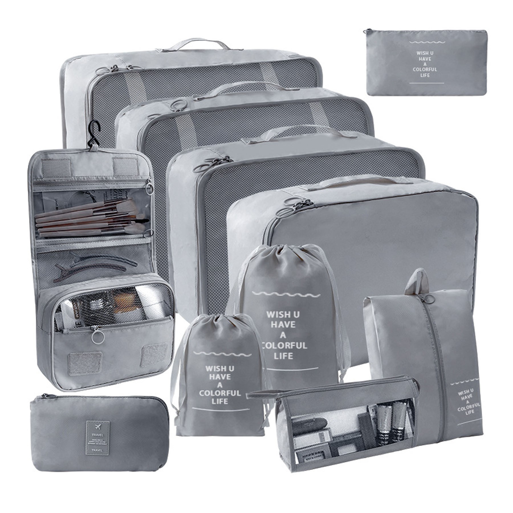 11 Piece Travel Packing Cube Set 1