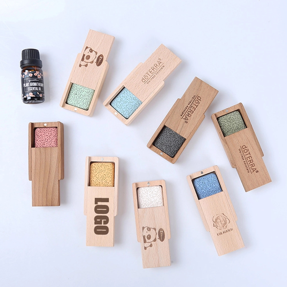 Wooden Essential Oil Diffuser Box with Volcanic Rock 1