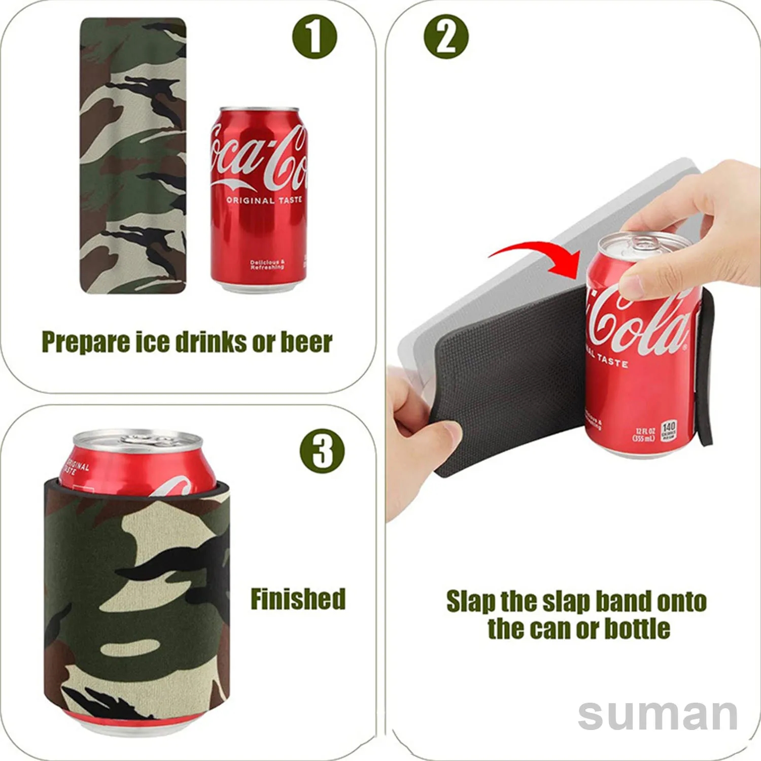 Slap Wrap Neoprene Beverage Insulator Cup Sleeve 2