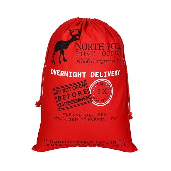 Santa Sacks Canvas Christmas Drawstring Bag 3
