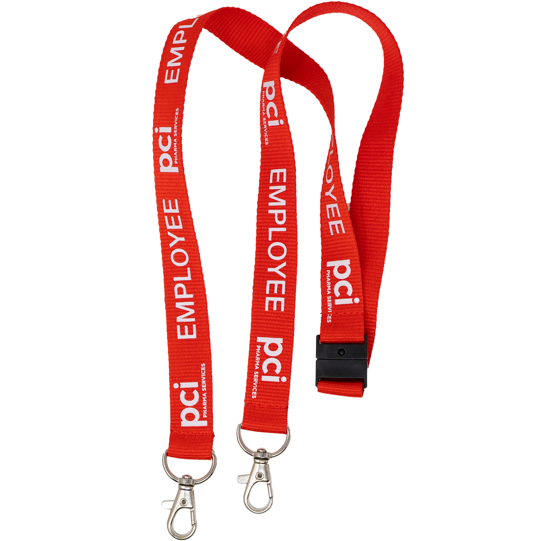 Silkscreened Flat Polyester Lanyard: 3/4" W x 36" L 1