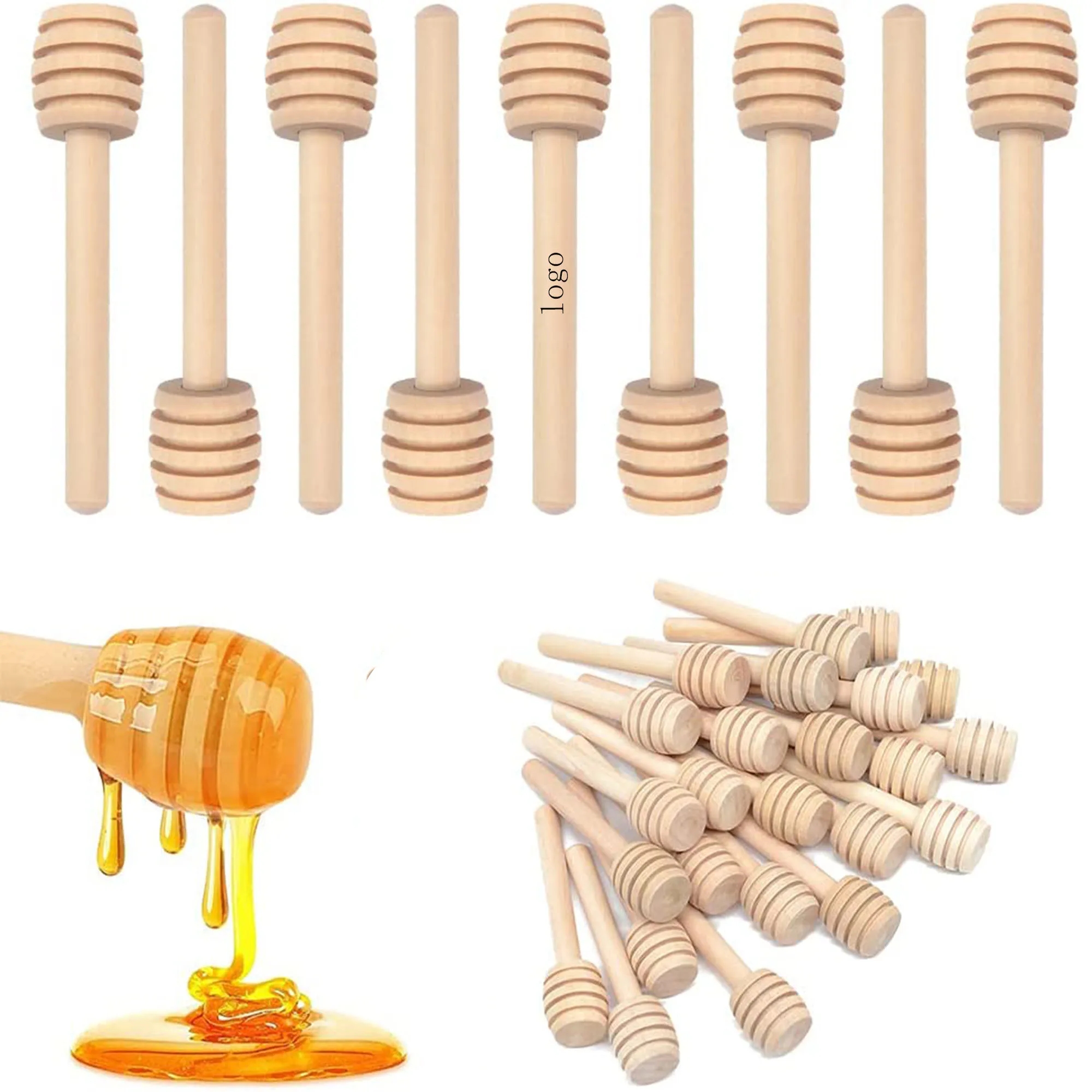 Mini Wooden Honey Dipper Sticks 2