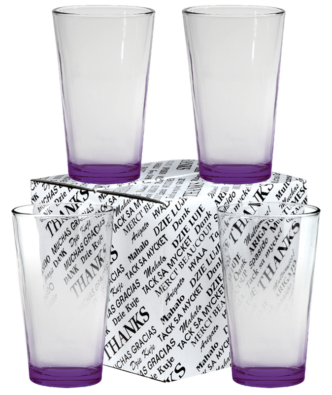 16 oz. Mixing Glass Thank You Set 43