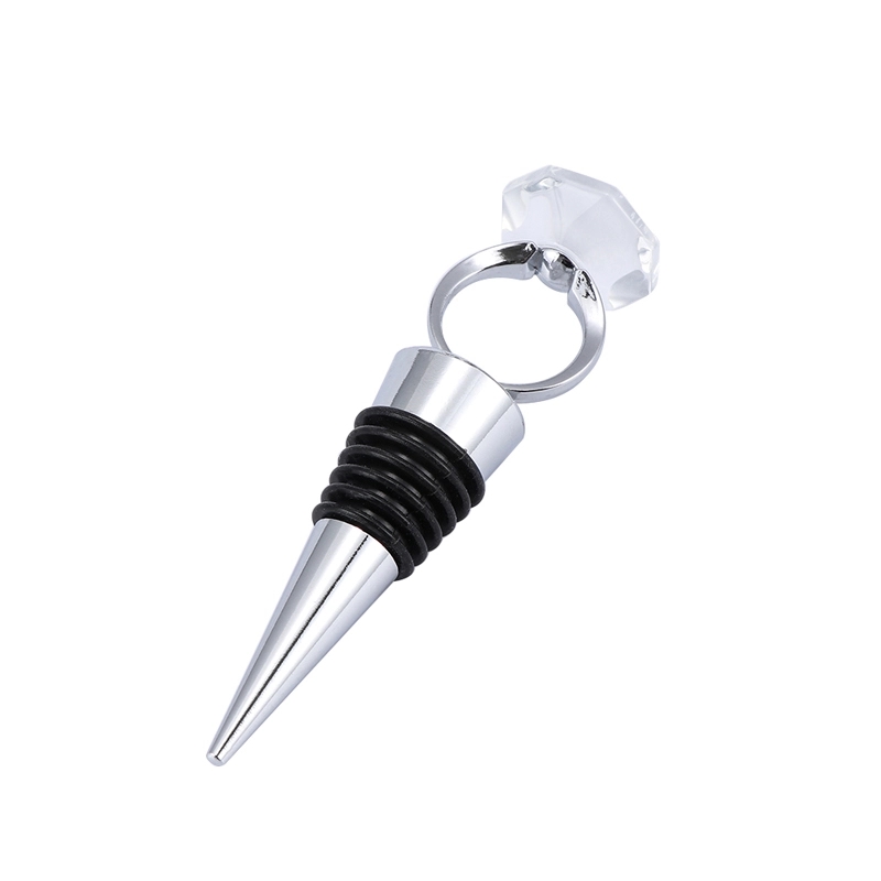 Crystal Diamond Ring Wine Bottle Stopper 4