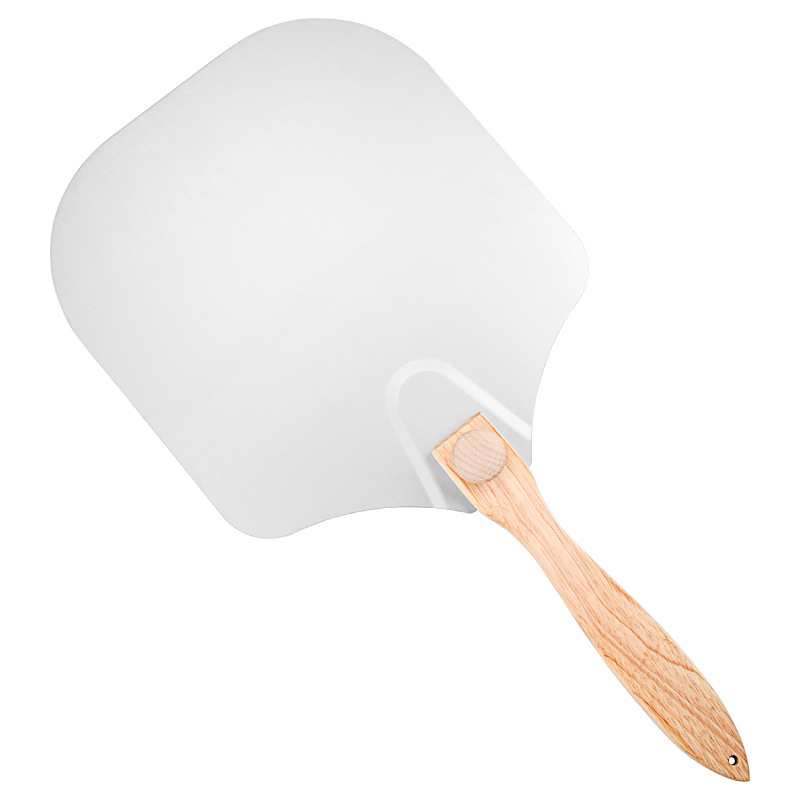 12 Inch with Foldable Wood Handle Stainless Steel Pizza Rocker Cutter 7