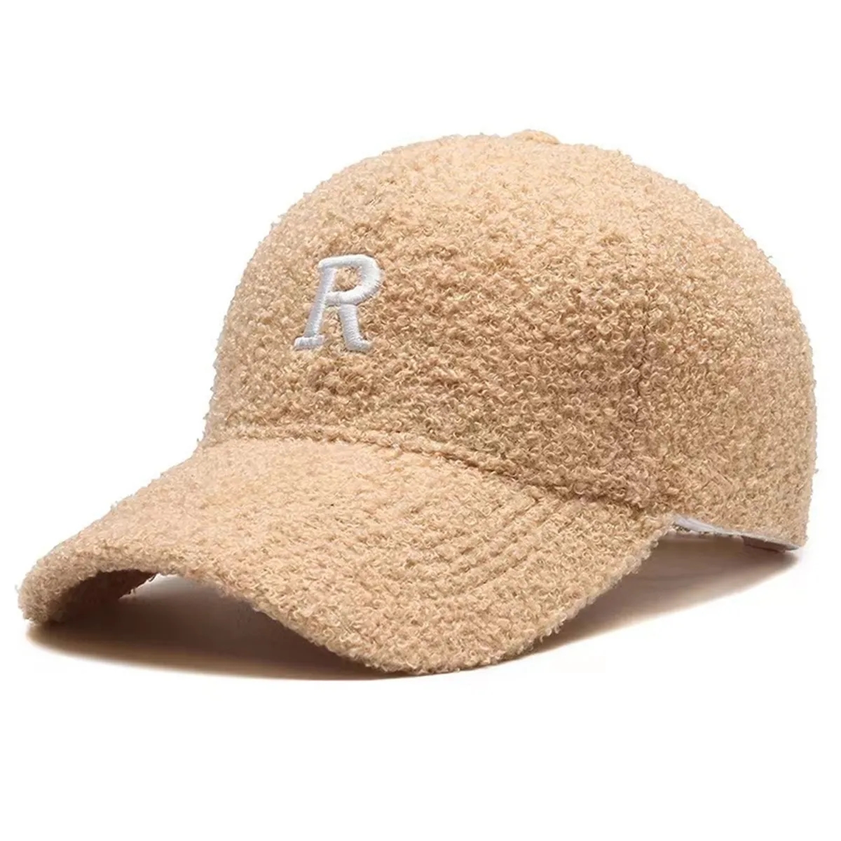 Adjustable Autumn Winter Lamb Hair Cap Warm Baseball Hat 2